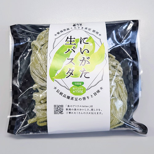 にいがた生パスタ　茶豆のタリアテッレ