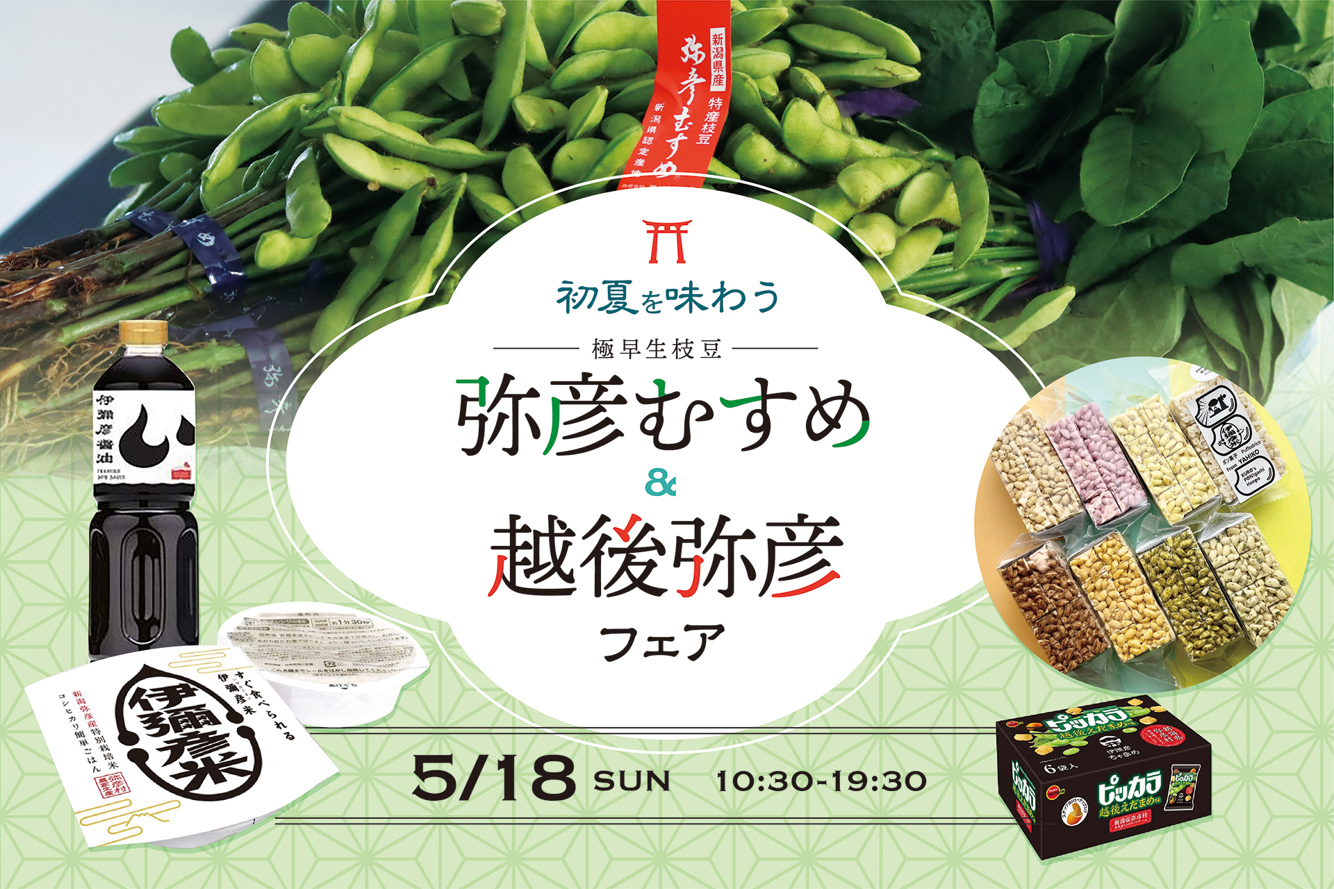 極早生枝豆「弥彦むすめ」&越後弥彦フェア
