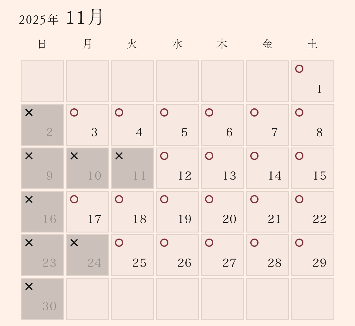 THE NIIGATA Bit GINZA 11月営業日のお知らせ