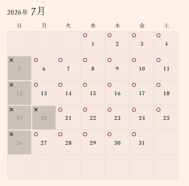THE NIIGATA Bit GINZA　７月営業日のお知らせ